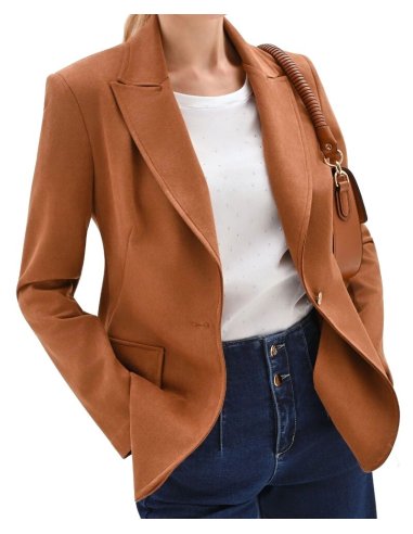 GIACCA 1 BOTTONE EFFETTO CAMOSCIO