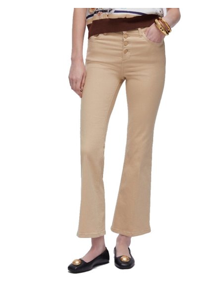 PANTALONI CROPPED A VITA ALTA