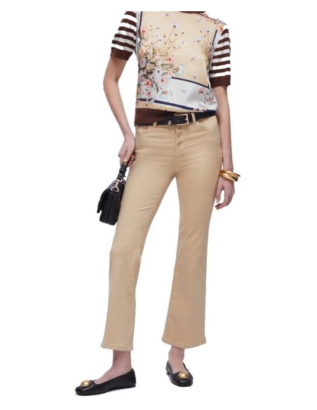 PANTALONI CROPPED A VITA ALTA