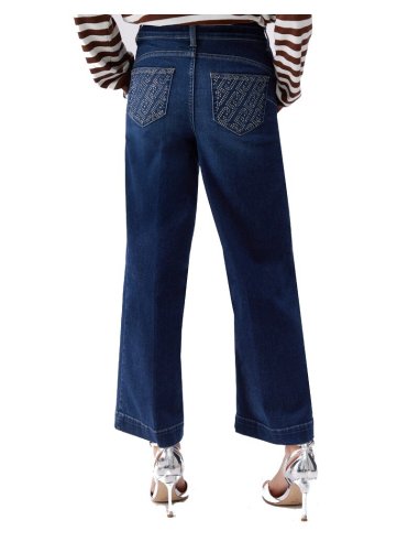 JEANS FLARE CON STRASS