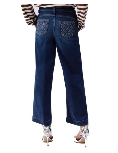 JEANS FLARE CON STRASS