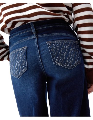 JEANS FLARE CON STRASS