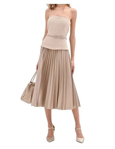 ABITO C/ TOP BUSTIER E GONNA PLISSÉ
