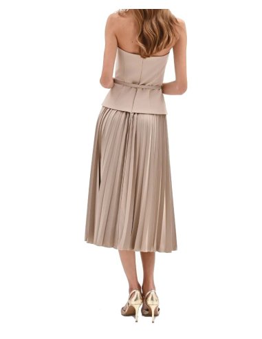 ABITO C/ TOP BUSTIER E GONNA PLISSÉ