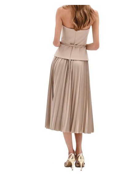 ABITO C/ TOP BUSTIER E GONNA PLISSÉ