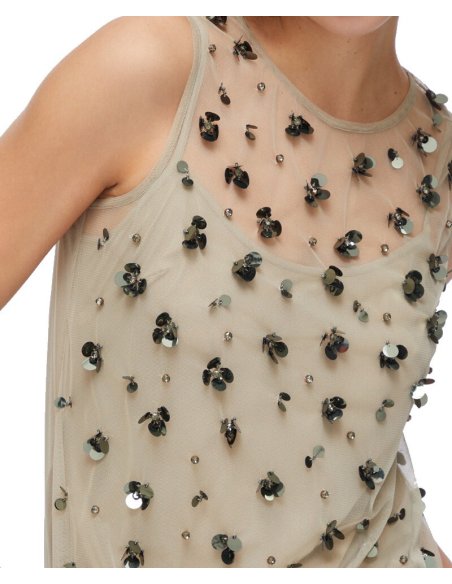 TOP IN TULLE RICAMATO
