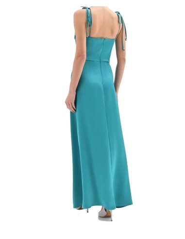 ABITO LUNGO CON SCOLLO DRAPPEGGIATO