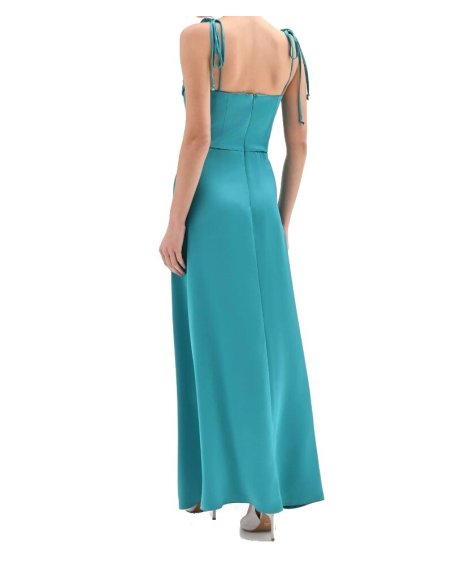 ABITO LUNGO CON SCOLLO DRAPPEGGIATO