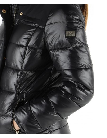 CAPPOTTO DONNA CAPPUCCIO NYLON TRAPUNTAT