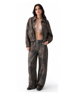 GIUBBOTTO OVERSIZE CON STAMPA GLITTER