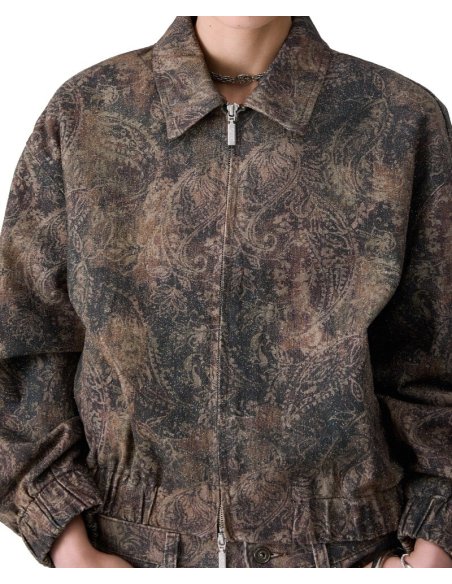 GIUBBOTTO OVERSIZE CON STAMPA GLITTER