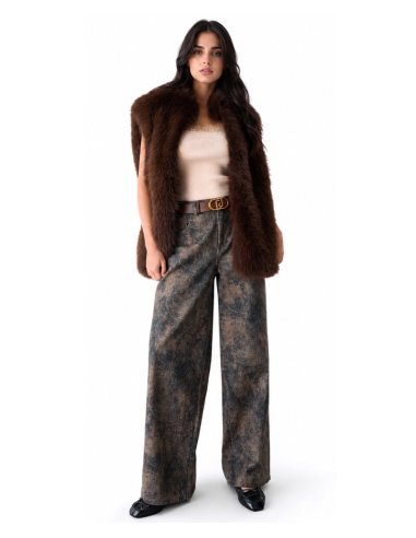 GIUBBOTTO OVERSIZE CON STAMPA GLITTER