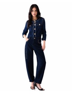 GIACCA SLIM FIT IN DENIM CON STRASS