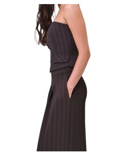 TOP CORSETTO GESSATO A FASCIA CON BOTTON 2