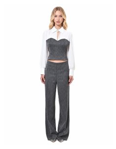 PANTALONE GESSATO CON PAILLETTES