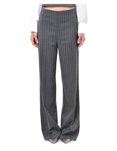 PANTALONE GESSATO CON PAILLETTES