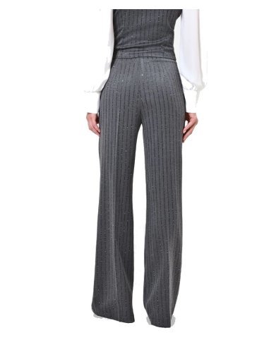 PANTALONE GESSATO CON PAILLETTES