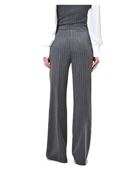 PANTALONE GESSATO CON PAILLETTES