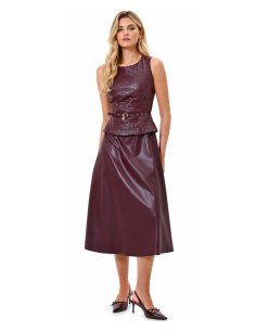 ABITO MIDI IN SIMILPELLE