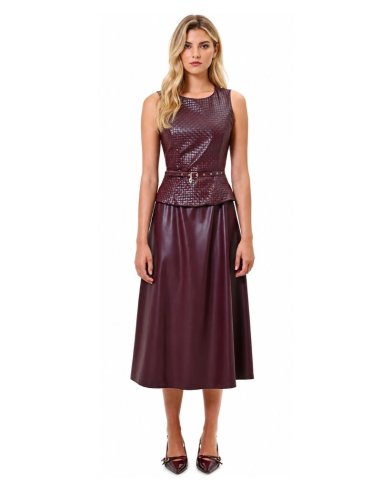 ABITO MIDI IN SIMILPELLE